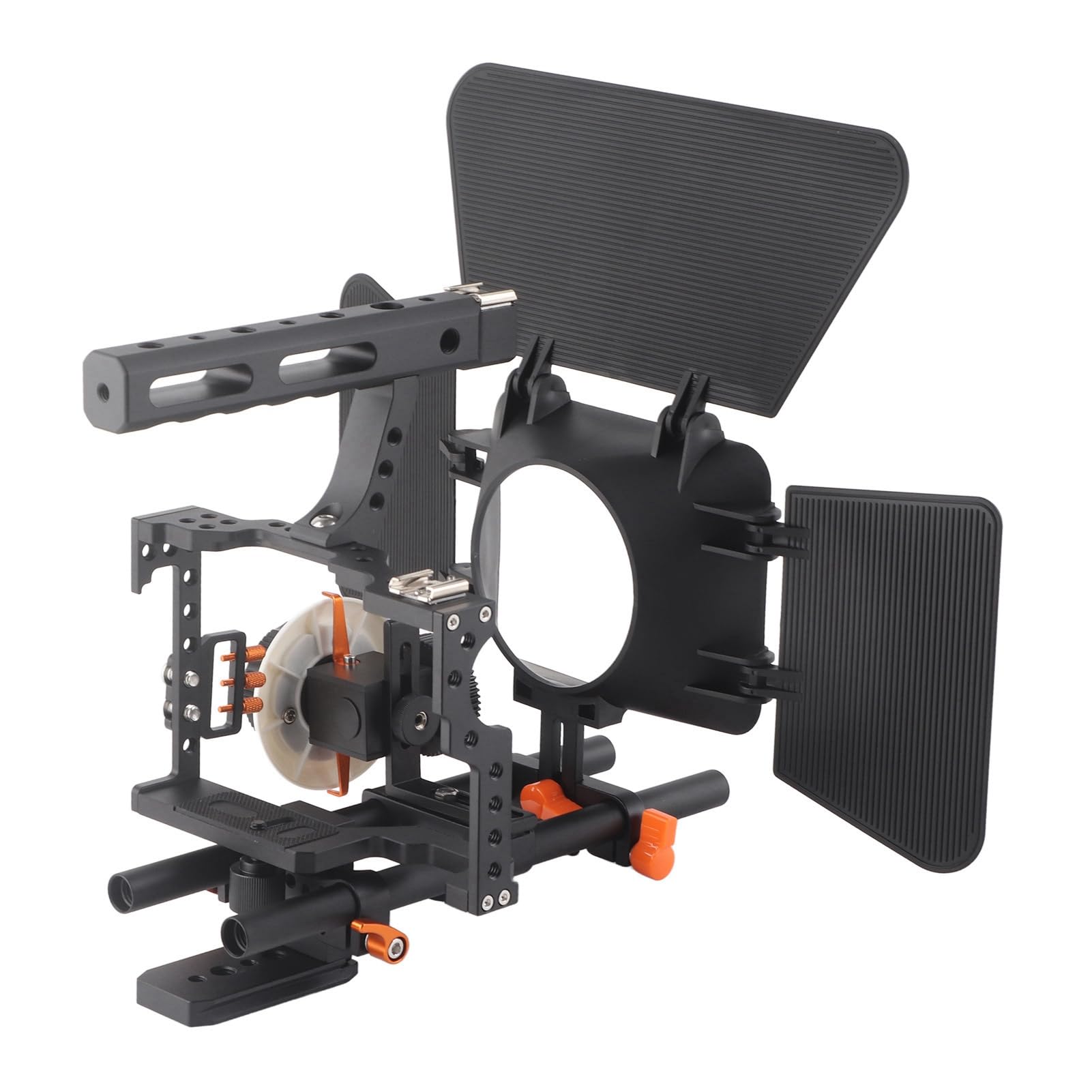 C500‑1 Set Gabbia per Fotocamera con Matte Box per Riprese Video Professionali per GH4 A7S A7R, Alluminio Leggero, 1 unità