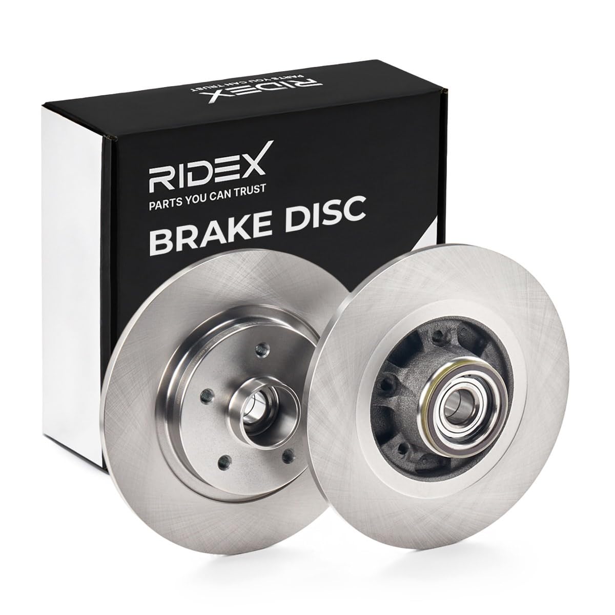 RIDEX 82B0649 2x Disco de freno Trasero con anillo sensor ABS Compatible con RENAULT KANGOO Express FW0/1