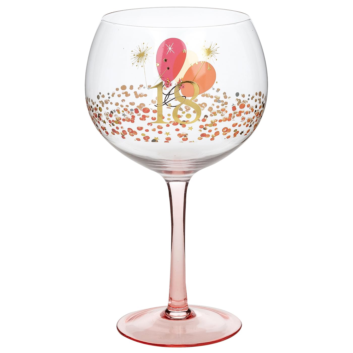 Shudehill Giftware Rush Blossom Special Birthday Gin Glass (18th)