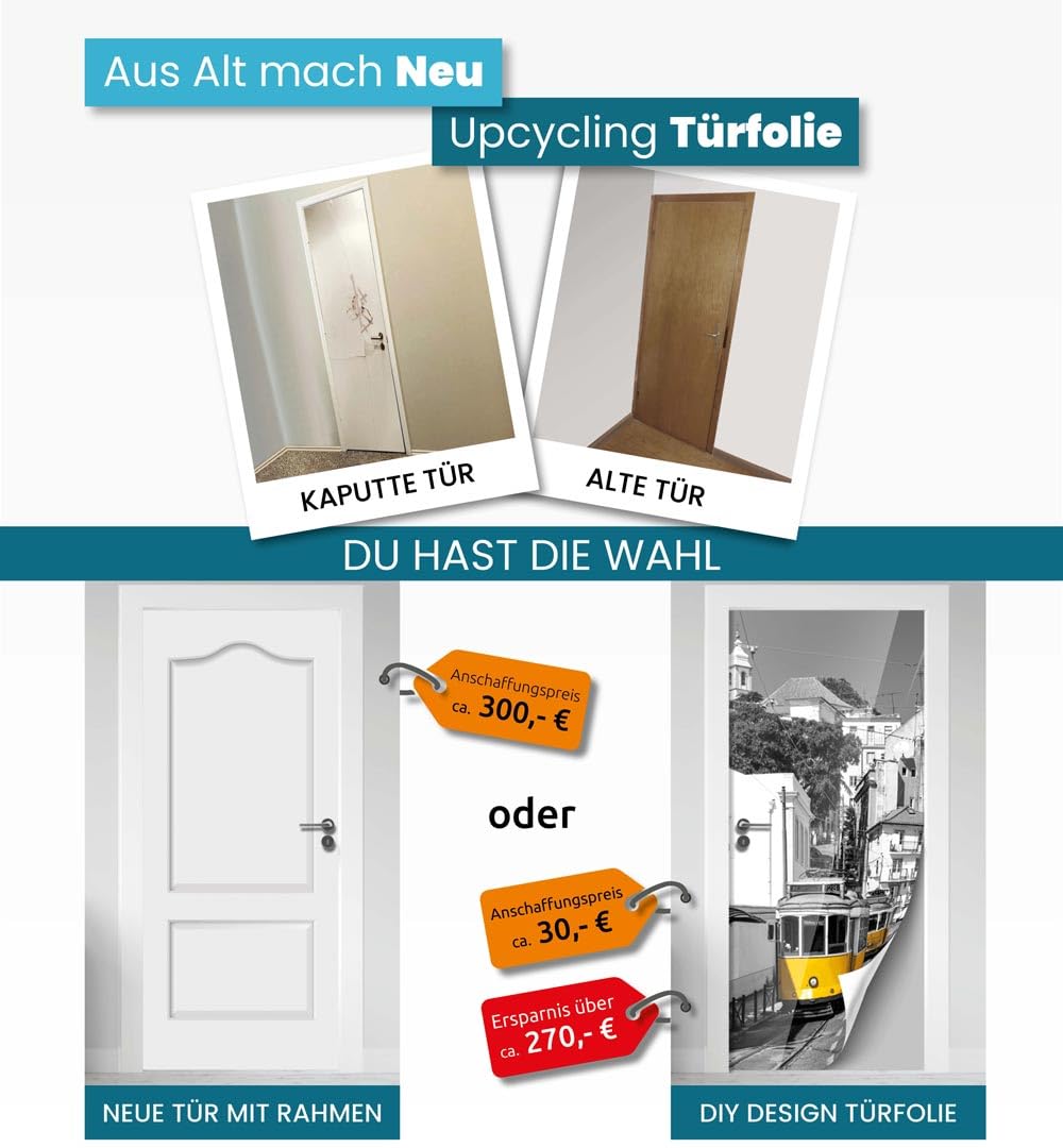 MyMaxxi Türtapete selbstklebend - Einteilige Türfolie 90x200 cm - Motiv: Strand Berge Türklebefolie zum verschönern & bekleben der Tür - Türaufkleber aus Klebefolie