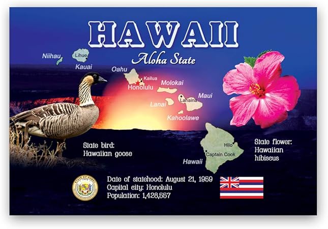 Amazon com HAWAII MAP postcard - 61gLlDSm9dL. AC SY450 