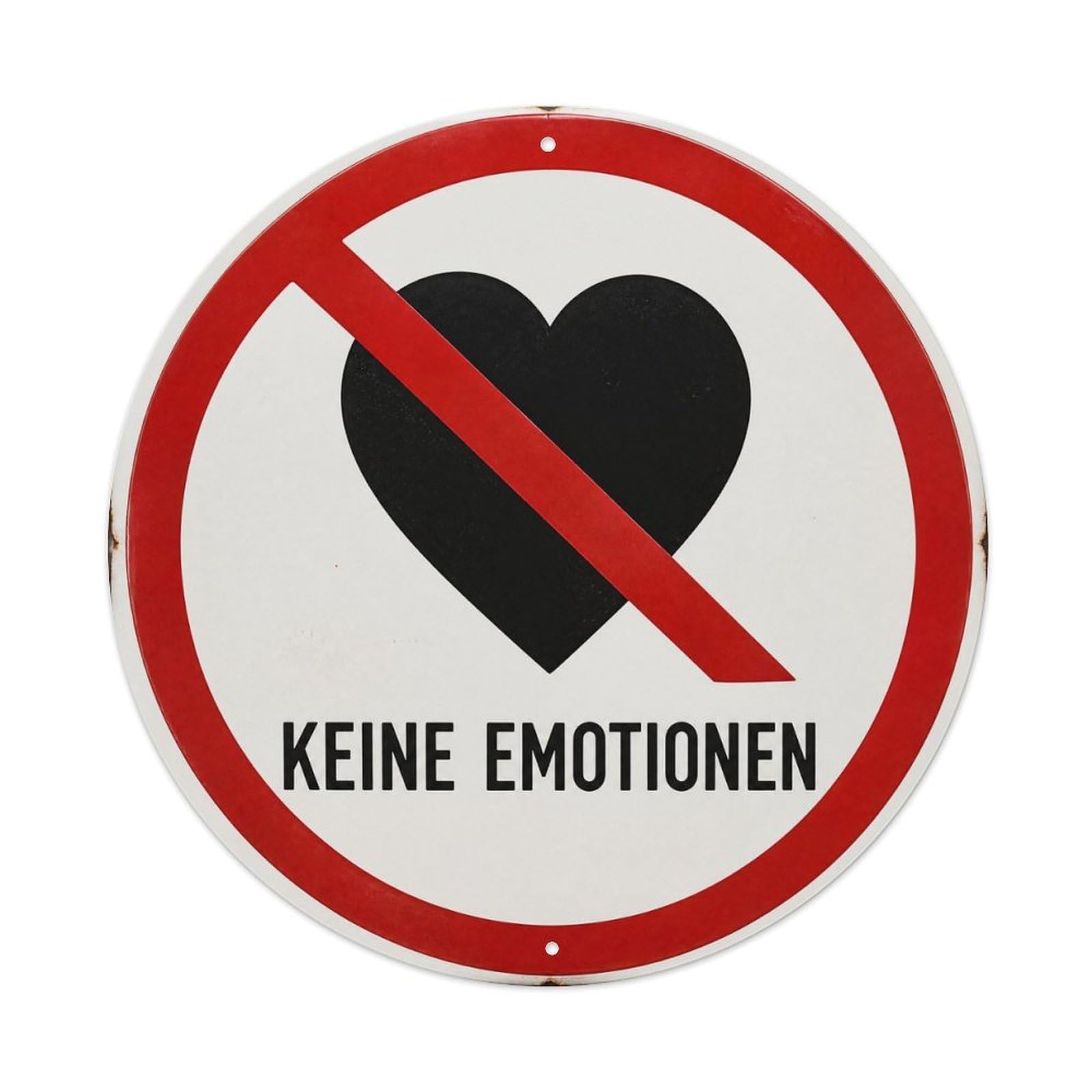 Olyhtr 8X8inch Classic Style Typography Traditional Public Humor Awkward German Metal Tin Sign