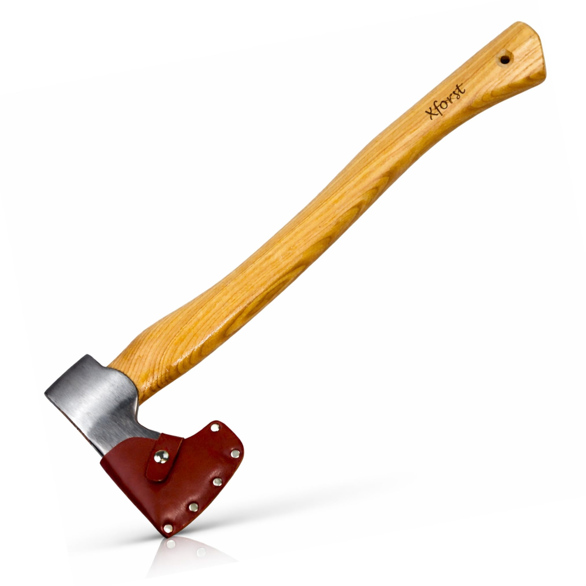 Xforst Hache X-AG3 Forestière 50 cm Acier Forgé Manche Bois Hickory 1,15 kg Hache Bois Camping