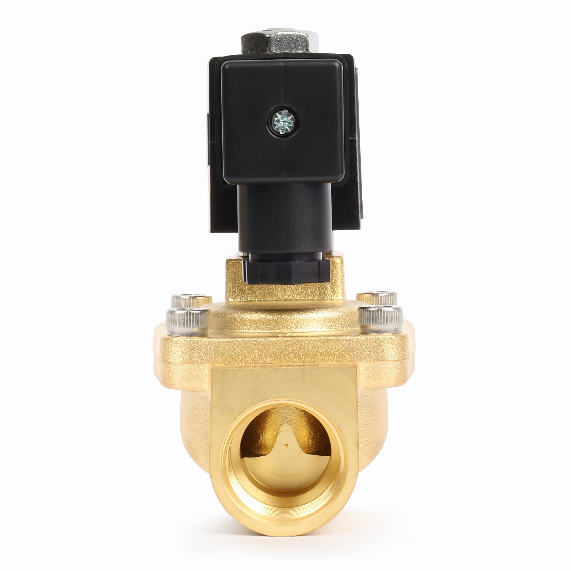 U.S. Solid Elettrovalvola a solenoide in ottone 3/8" G – 24V AC, 0,3–16 bar, normalmente chiusa, guarnizione VITON, funzionamento pilotato