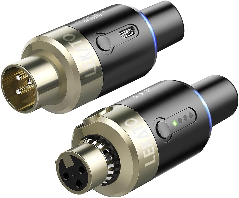 ワイヤレスマイク デジタルワイヤレスシステム LEKATO 送信機 受信機 プラグオンXLRマイクワイヤレスシステム/ダイナミックマ