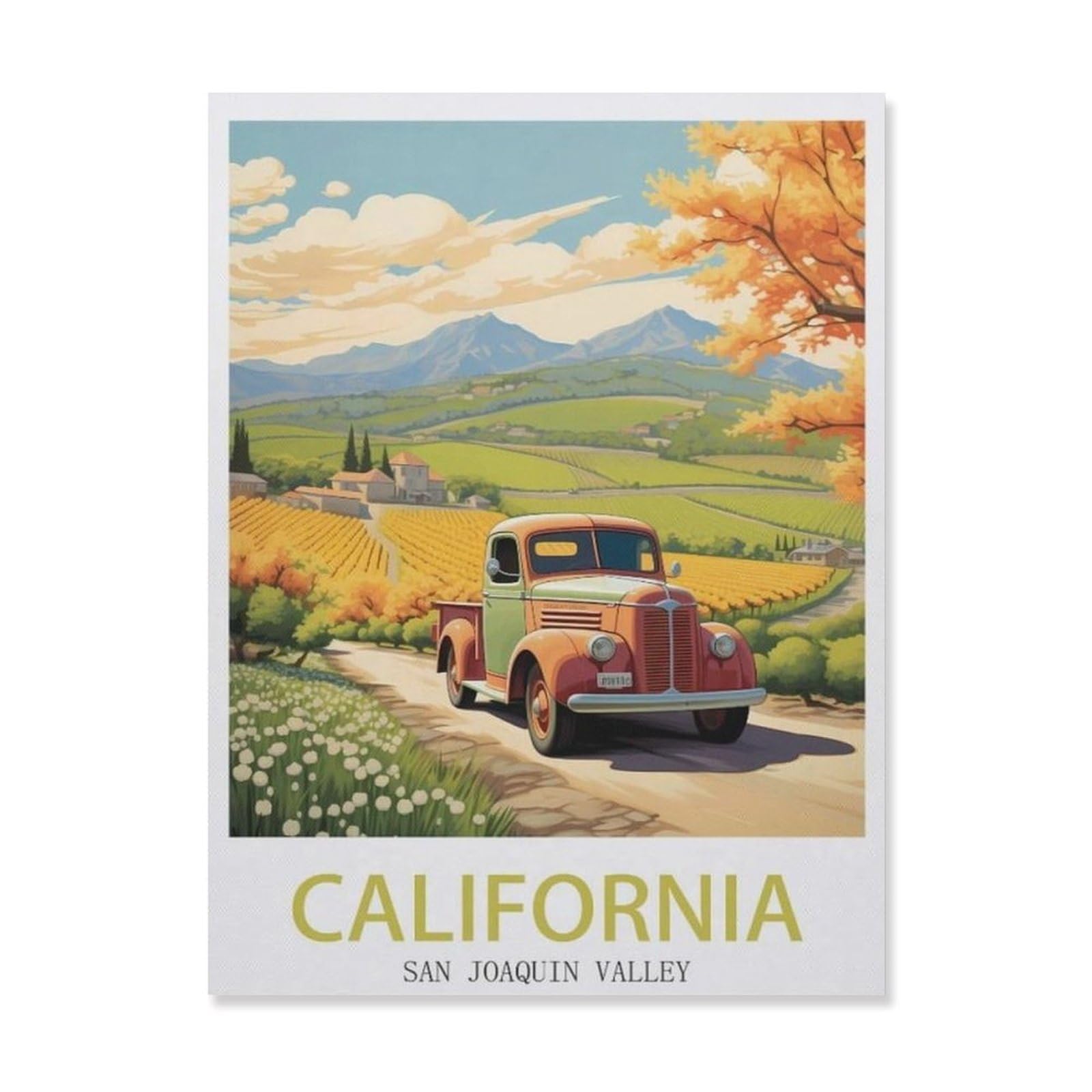 Metal Sign，San Joaquin Valley California，Tin Signs New Year Easter Wall Decoration Bar Pub Family Cafe Signs Men Cave Gifts for Friends Family Fun Signs Nice Sign(15x30cm）6x12 inch-EG12