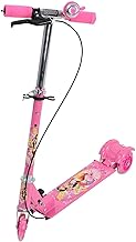 AENCI ENTERPRISE Scooter for Kids|3 Led Light On Wheel Foldable Kick Cycle for Kids,Boys and Girls|Adjustable Height|with Smooth Brakes & Bell|Age 3-12 Years (Pink)