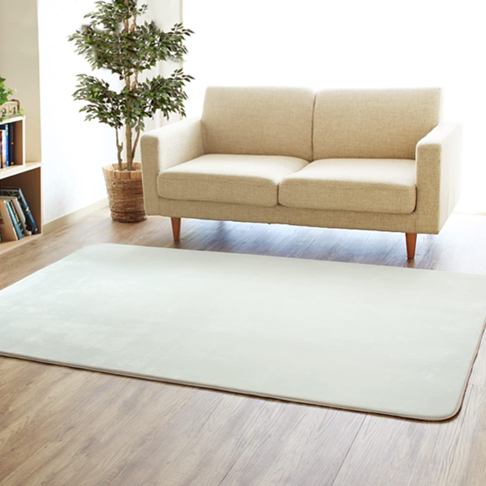 Amazon | らぐー ママラグ 洗える 滑り止め はっ水 拭ける 厚手 8mm 短