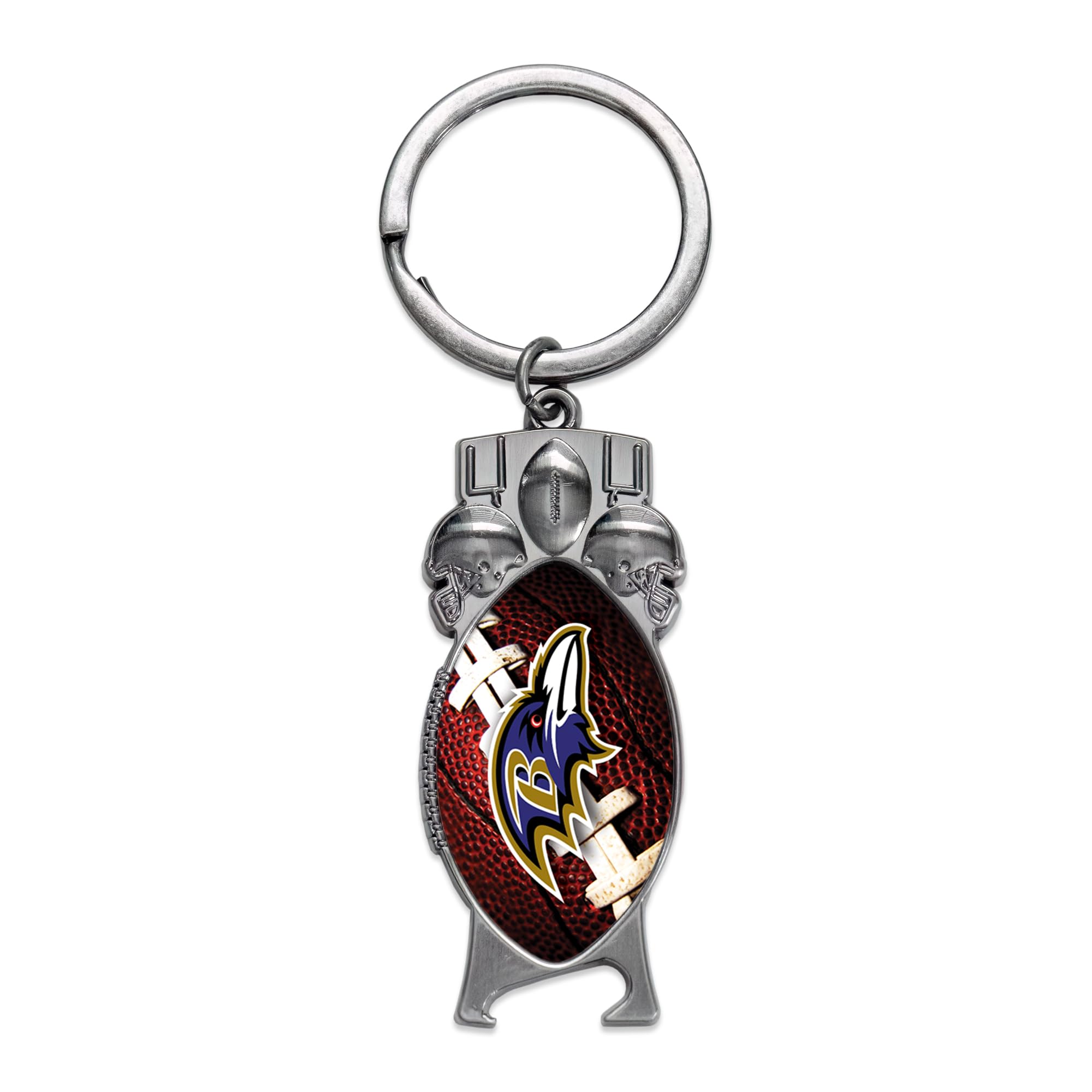 Rico Industries NFL Football Baltimore Ravens Sculpted Bottle Opener Keychain - Car Accessory