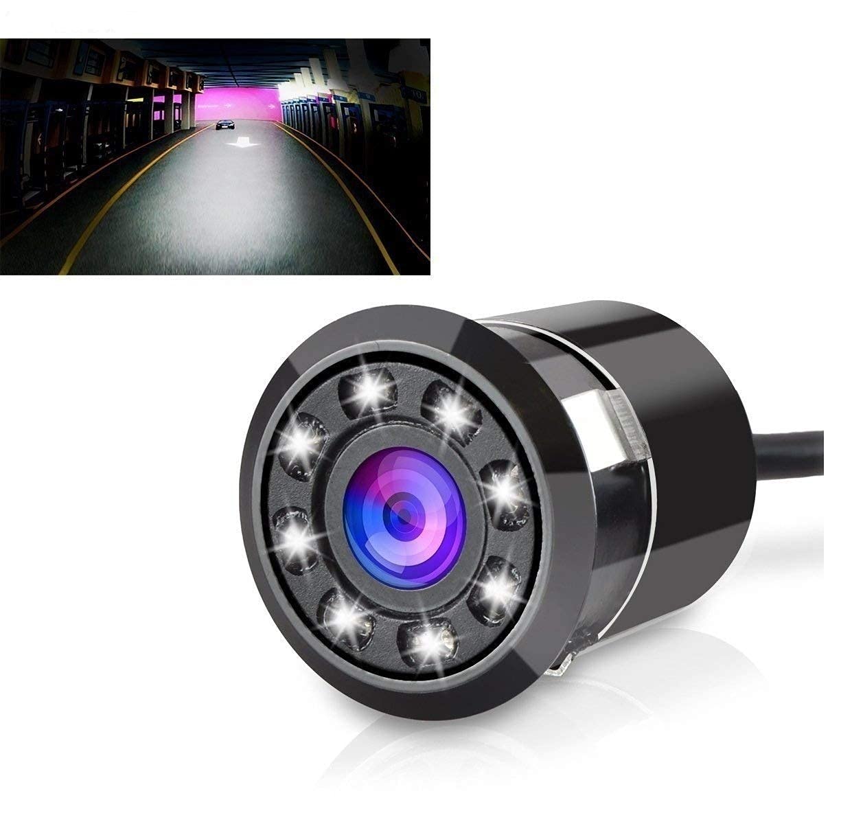 Autofetch 8LED Night Vision Car Reverse Parking (Black) Camera for Maruti Vitara Brezza-image-38