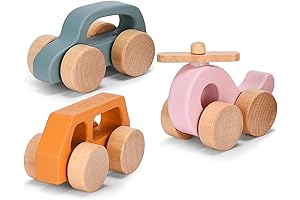 Childlike Behavior Wooden Car for Toddler - Montessori Approved Wooden Toy for 1 Year Old
