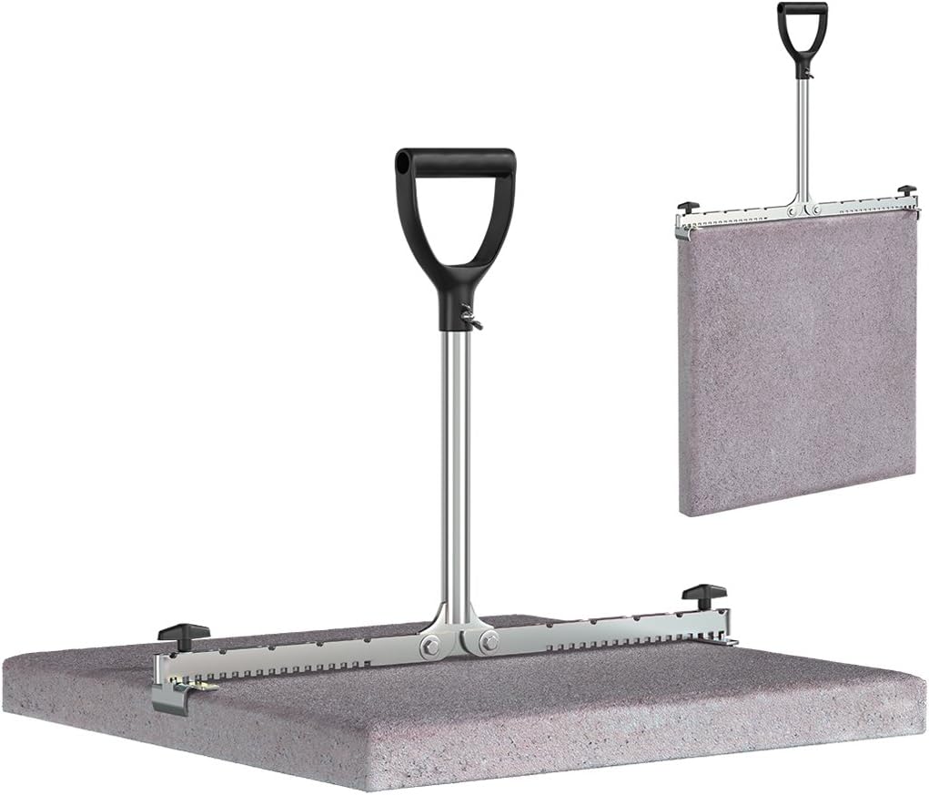 LANGFIT Paving Slab Lifter with Extra-Long Handle 30–62cm - Easy on The Back and Hips! - Load Capacity up to 60 kg - Made in Germany - MS-PH2062L