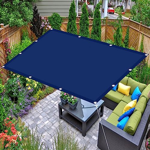 Toldo impermeable rectangular de 1,5 x 3,8 m para patio trasero, jardín, color azul marino, resistente al desgarro, ideal para actividades al aire libre
