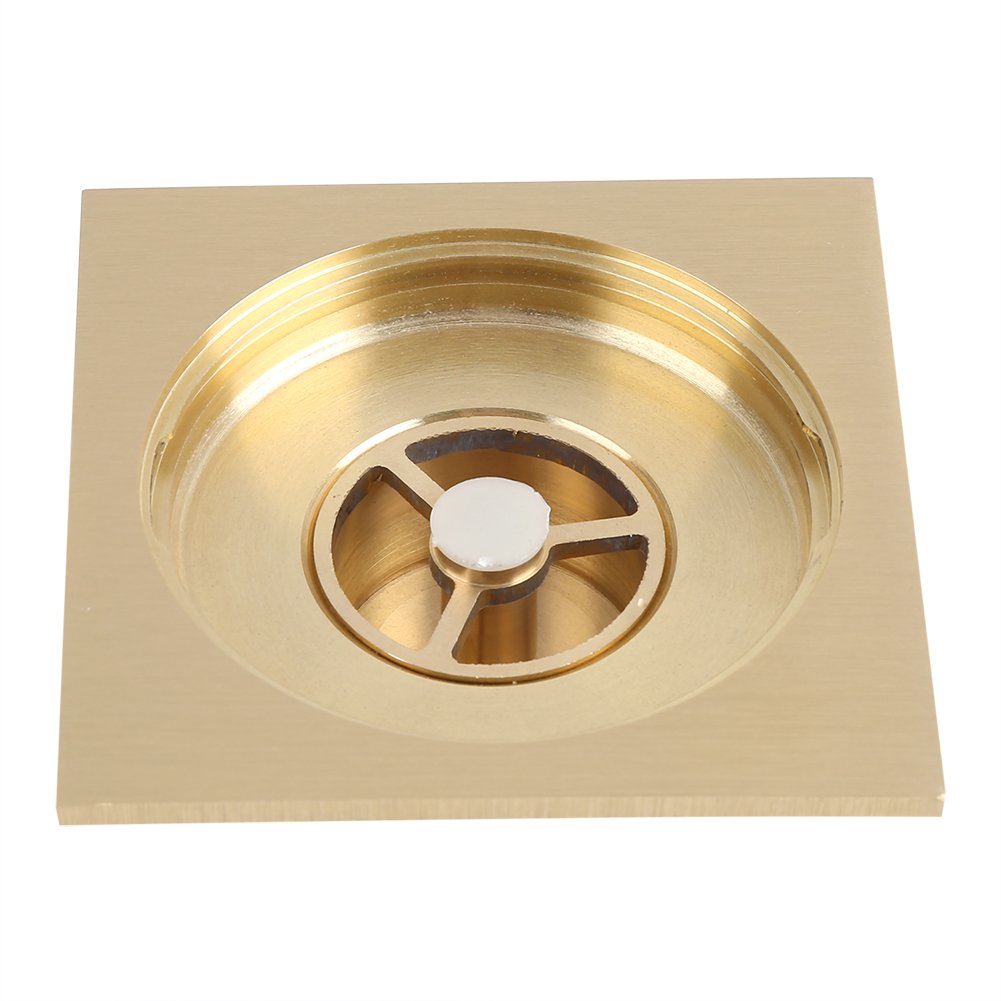 Siphon De Sol Carré en Laiton, Grille à Déchets de Douche Moderne pour la Maison, Fixation Durable et Efficace, Siphon de Sol de Salle de Bain et Cuisine