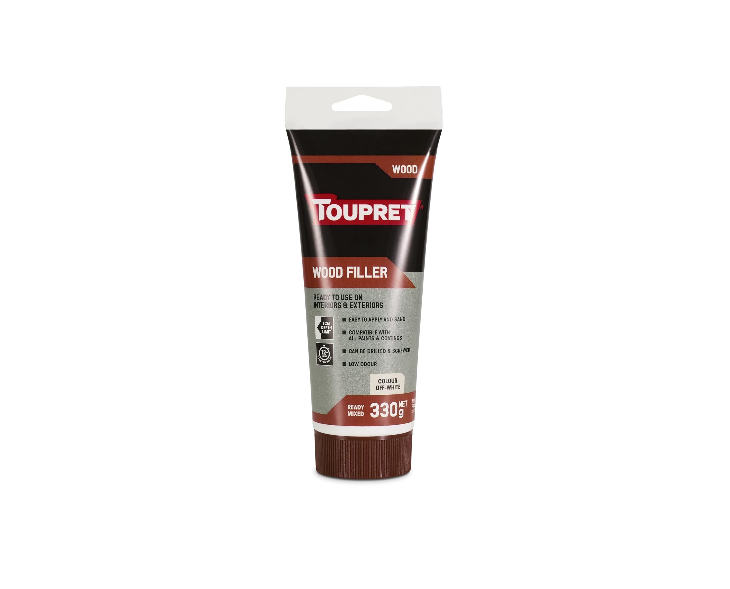 Toupret Wood Filler - Professional-Grade, Pre-Mixed Interior & Exterior Wood Repair Paste - Quick-Drying, Sandable, Paintable - Fills Cracks & Holes - Off-White - 0.33 kg