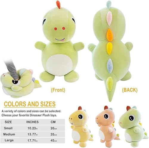 Miniatura 3 de Muñecas de peluche de dinosaurio de peluche lindas muñecas de dinosaurio almohada suave regalos de cumpleaños para niños y niñas color rosa 102