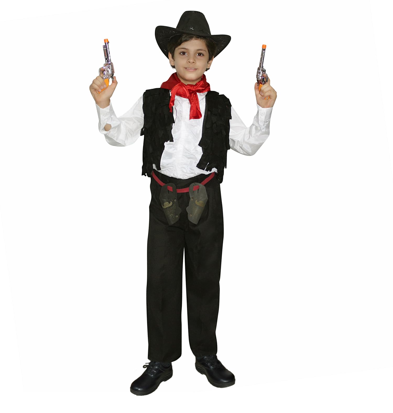 Kaku Fancy Dresses Cow Boy Horse Riding Costume -Black & White, 3-4 Years, For Boys (B07F42RF9V) Amazon Price History, Amazon Price Tracker
