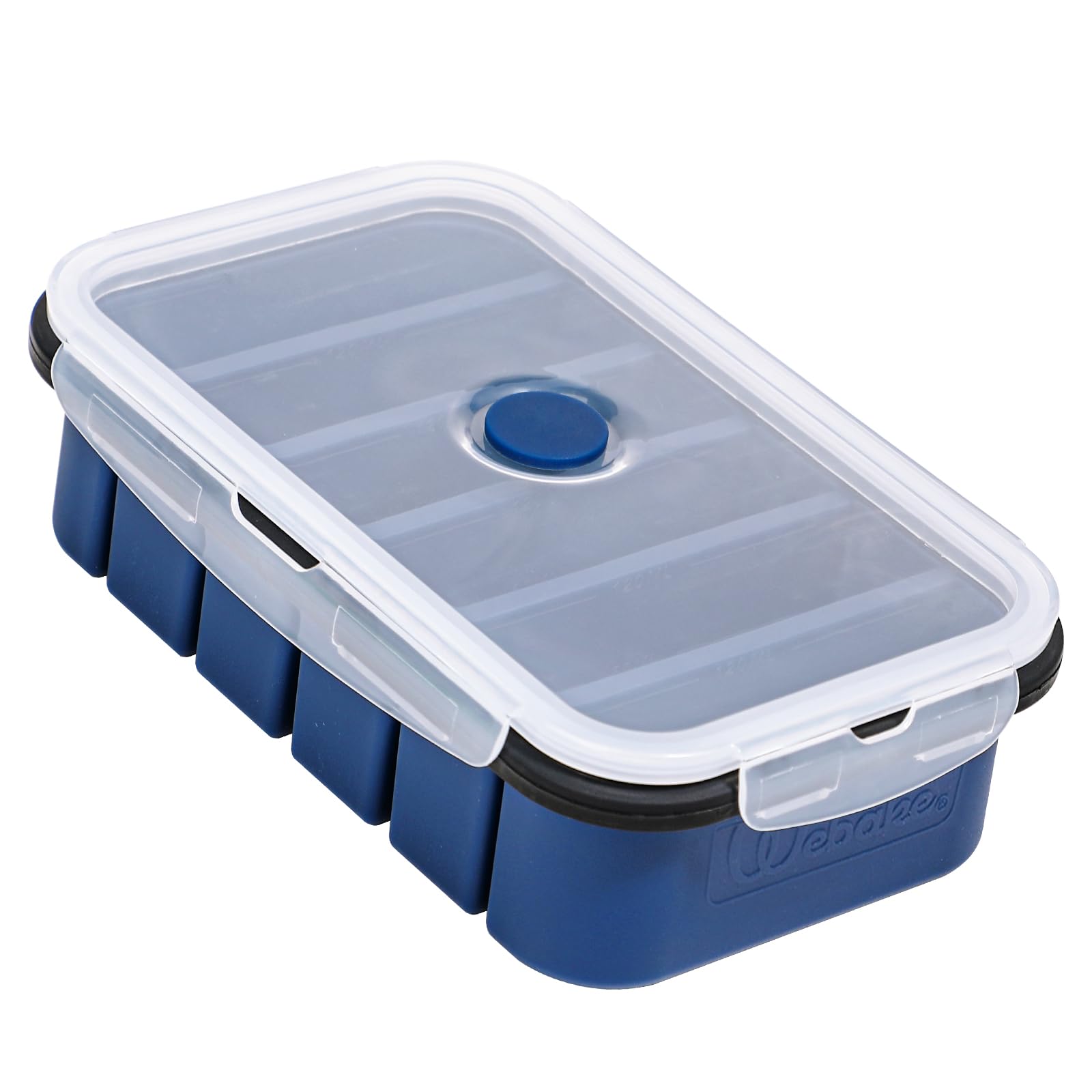 webake 1/2 Cup Silicone Freezer Tray Soup Storage Container with Lid — image 1