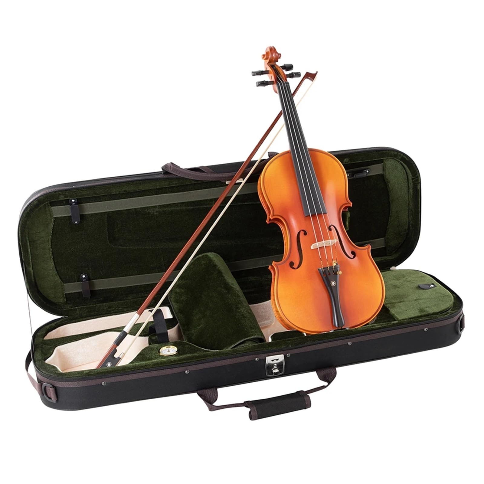 Étui for violon Oxford 4/4, 3/4, 1/2, 1/4, léger, rectangulaire, rangement, pièces et accessoires(1-4 Triangular)