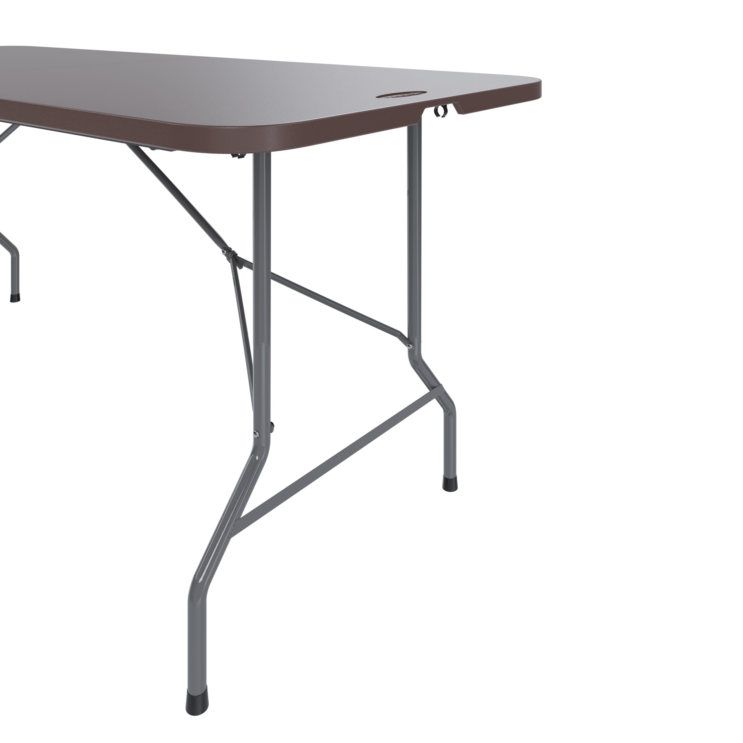 Arreditaly Tavolo Tavolino Pieghevole In Resina Dura Set Birreria Facile Trasporto Con Maniglia Ideale Terrazzo Campeggio Giardino Fiere Sagre Rettangolare 180 x 74 x 74 Cm (Marrone, Classico)