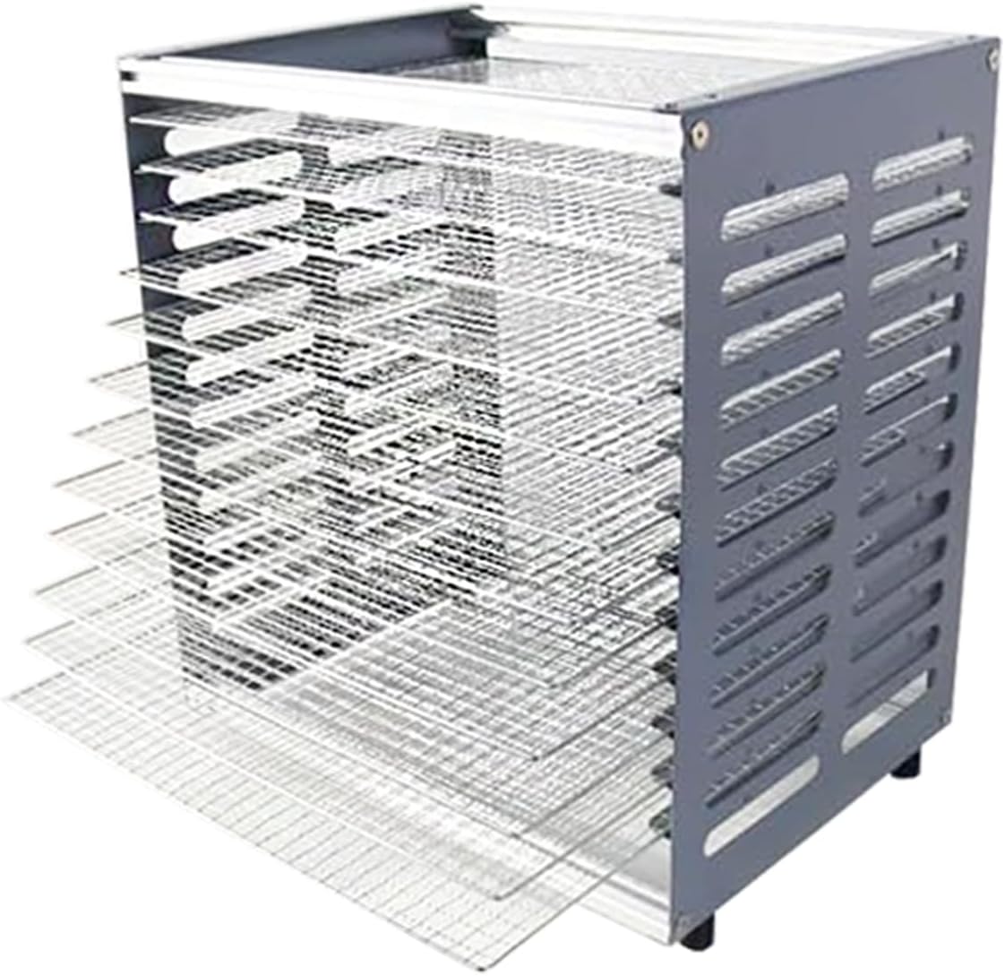 INTBUYING Art Drying Rack Desktop Placed Push-Type Portable Paint Art Storage Drying Rack for Classrooms Art Studios (12 Shelves) 16 * 12 * 18"