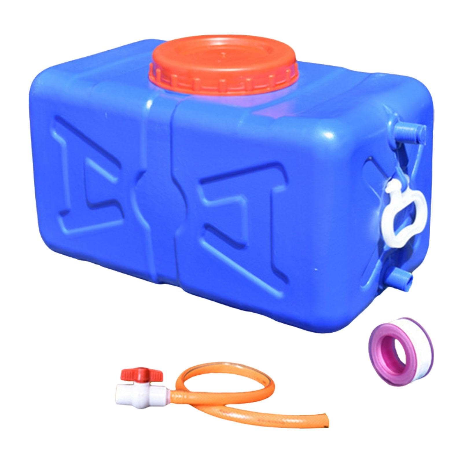 Utility Water Tank Reusable Horizontal Storage Bucket for Camping Garden Car Blue 30kg|Water Carriers & Jerrycans|Sporting Goods-image-49
