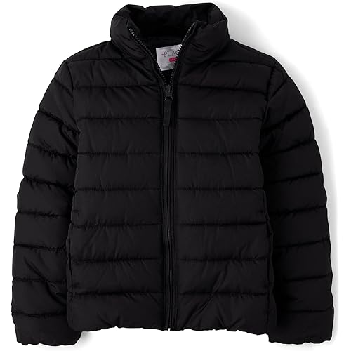 The Children's Place Girls Medium Weight Puffer Jacket, Wind-resistant, Water-resistant