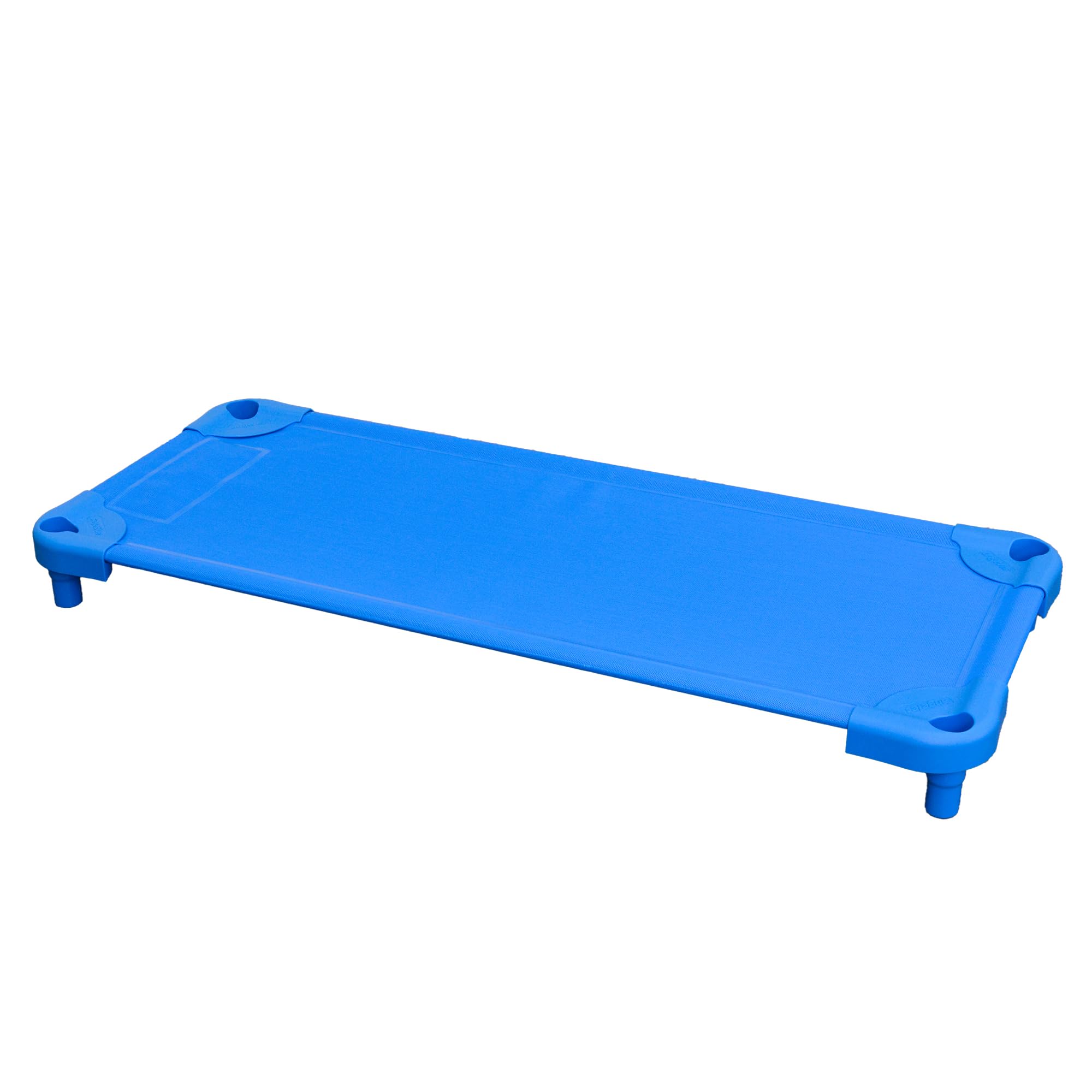 Angeles Children's Factory Value Line Nap Cots, Kids Daycare and Preschool Sleeping, Standard Size, 4 Count, Blue