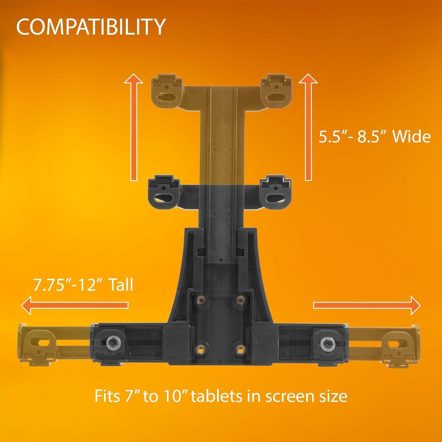 iBOLT AccessiBOLT Dock'n Lock - Wheelchair Locking Tablet Mount (7-10 inch), Secure Clamp Design, Adjustable, Portable Electronic Device Mount, and Communication Devices