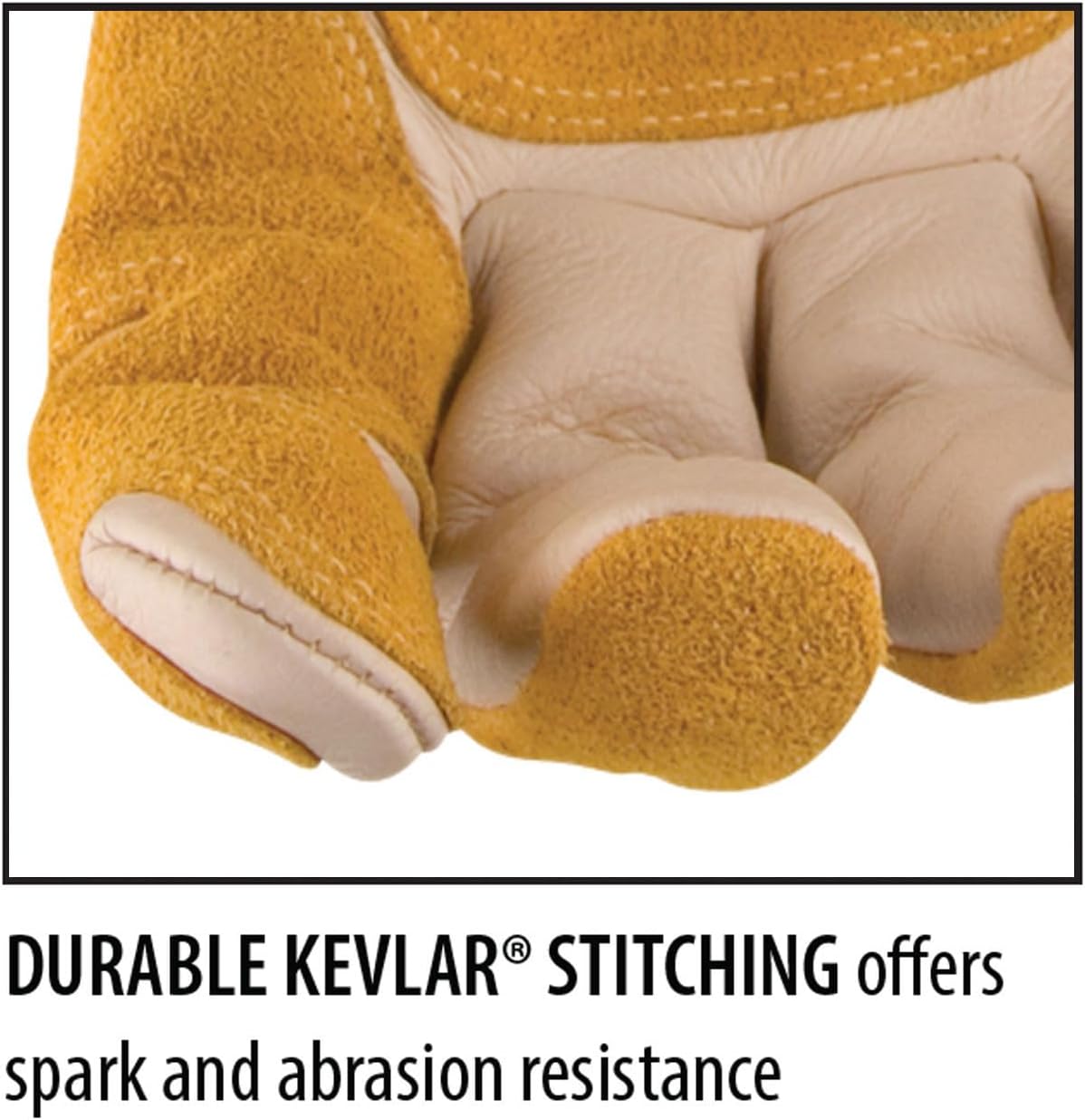 Black Stallion (97SW Versatile Grain Cowhide Palm Drivers Glove with Reinforced Palm for Enhanced Protection, Elastic Wrist Band, Kevlar Stitching, Large