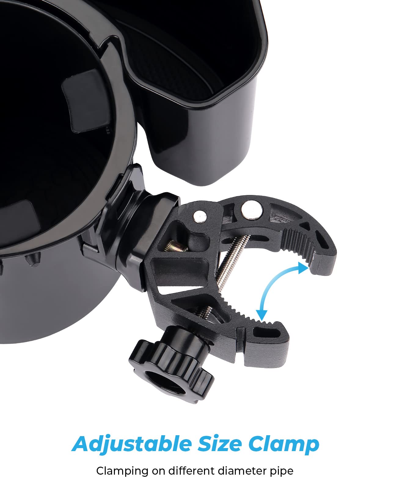 Porte Gobelet Rotatif 360 Liemuao Porte-gobelet Universel 3 En 1 - Pour Poussette, Vélo Et Fauteuil Roulant Support Téléphone Portable