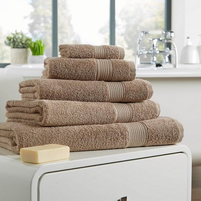 London Dream Egyptian Cotton Bath Towel, 500 GSM Home Collection Quick Dry Bathroom Towels Size 70 x 130 cm (1 x Bath Towel, Natural)