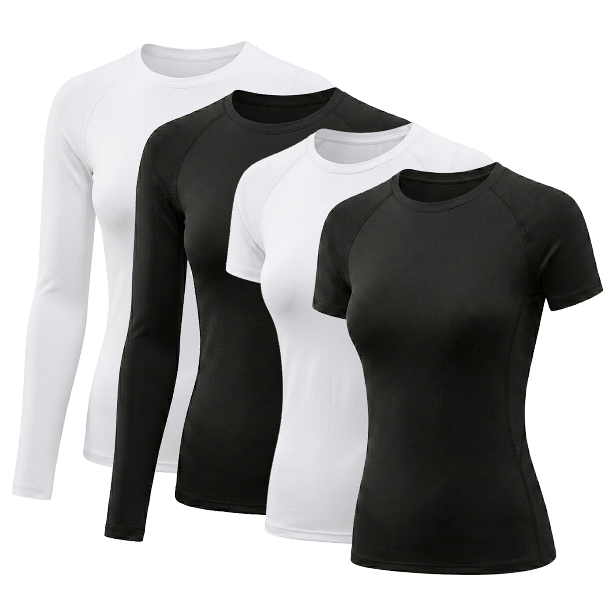 TELALEO 4 Pack Women's Compression Shirt
