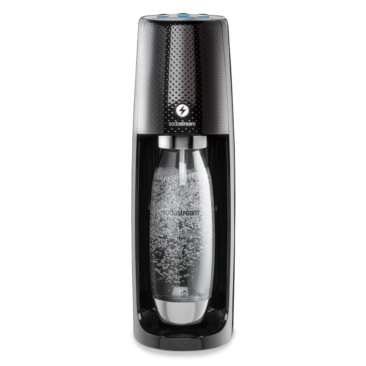 SodaStream Spirit One Touch Electric Sparkling Water Maker Machine with 1 Litre Reusable BPA
