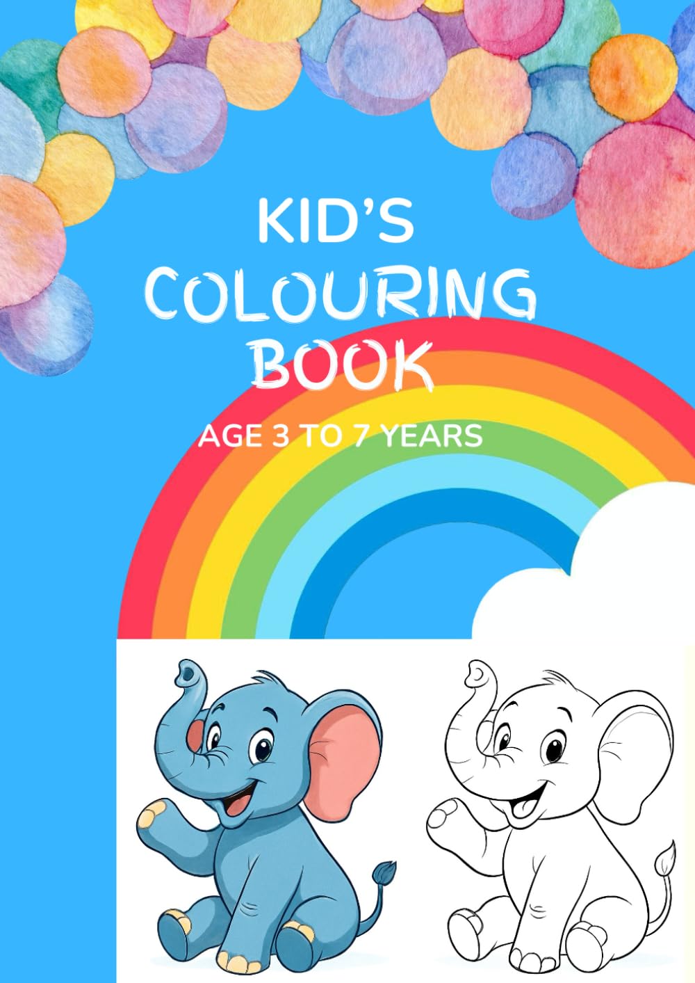 Kid's Colouring Book for age 3 to 7 Years: Comic Animals, Birds and Fishes
