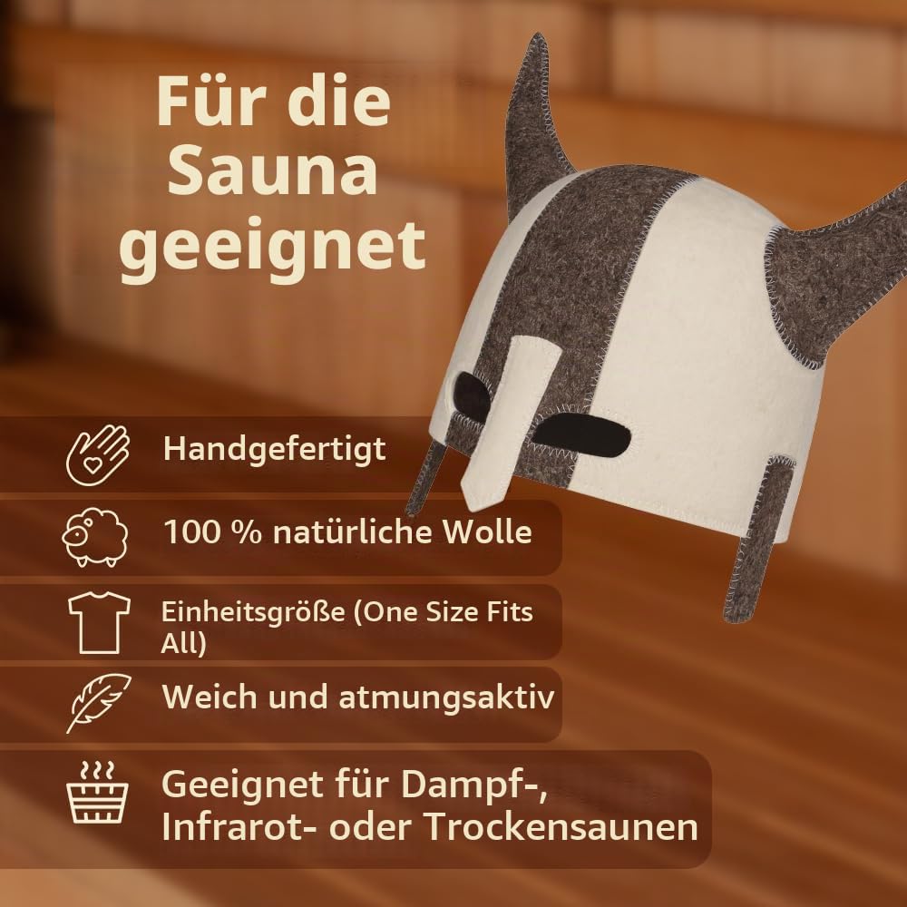 SHSH trade group Banya-Hut aus Wolle für Herren – Wikinger Saunahut Filz – russische Wolle Banya Hut Saunahüte