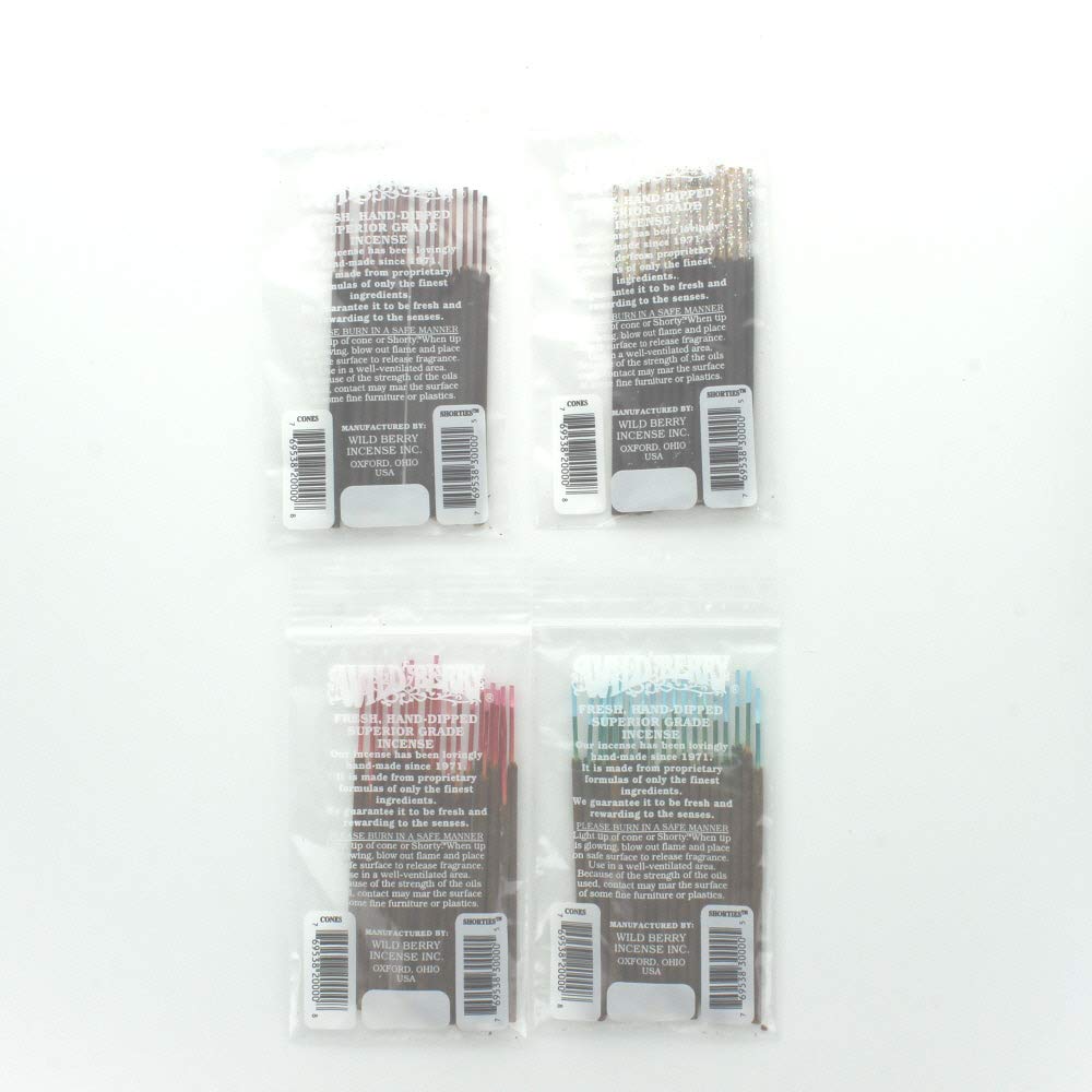 Wild Berry Shorties Incense Collection (4 packs of 20) - Magical