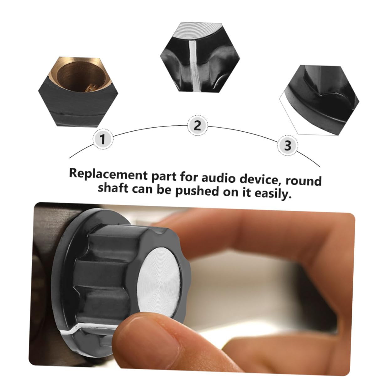 VICASKY 3 Set Pz Manopole Controllo Volume Regolabili Per Potenziometri Manopole Rotative Per Elettriche E Musicali Facile Installazione Ergonomico 20 Pezzi * 3