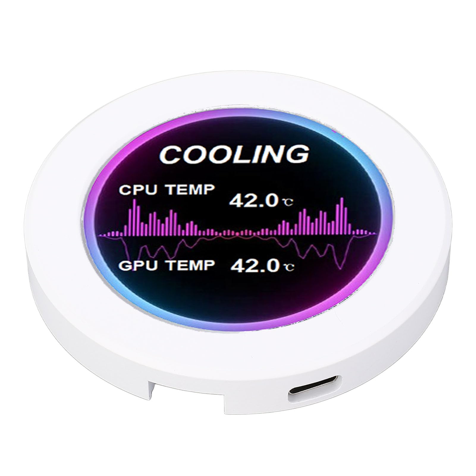 IPS LCD Display, 2.1in Round LCD Display, 2.1in Round LCD Display 360 Degree Rotation 480x480 Watercooler Screen, Security Monitors & Displays