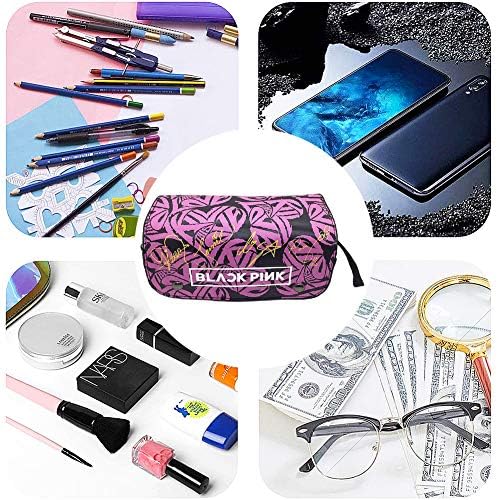 Blackpink Pencil Case,Pencil Case Pencil Case Large Capacity Cosmetic Bag Double Zippers Pen Bag Office Pen Holder Organizer Stationary Bag, for School Student Girls Boys and Adults