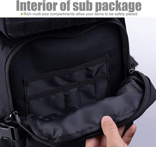 Miniatura 139 de Mochila táctica militar Molle mejorada mochila impermeable militar. Negro