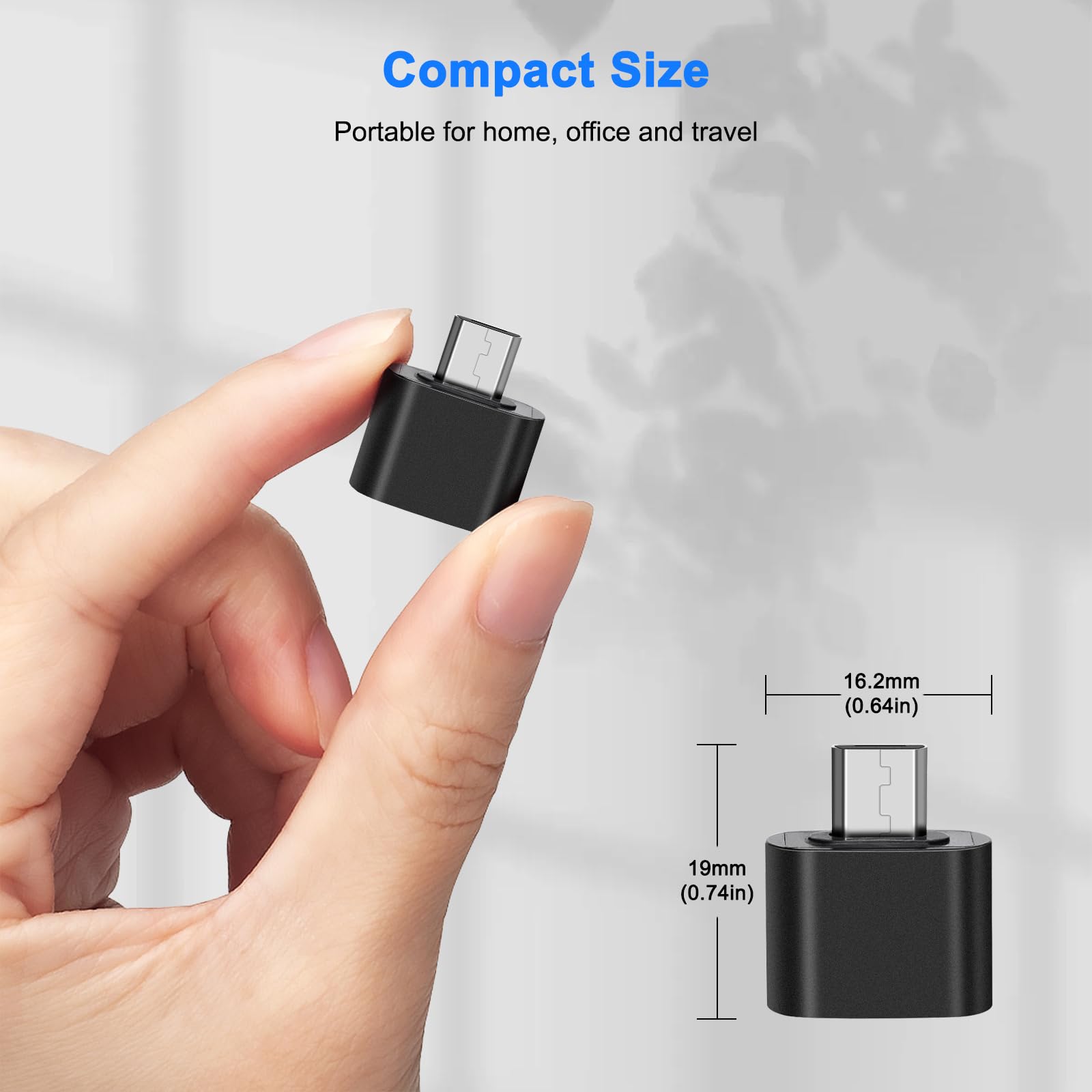 Micro USB a USB OTG Adattatore 2 Pack, Micro USB adattatore per smartphone Android, chiavetta di memoria USB, dischi rigidi portatili e altro ancora
