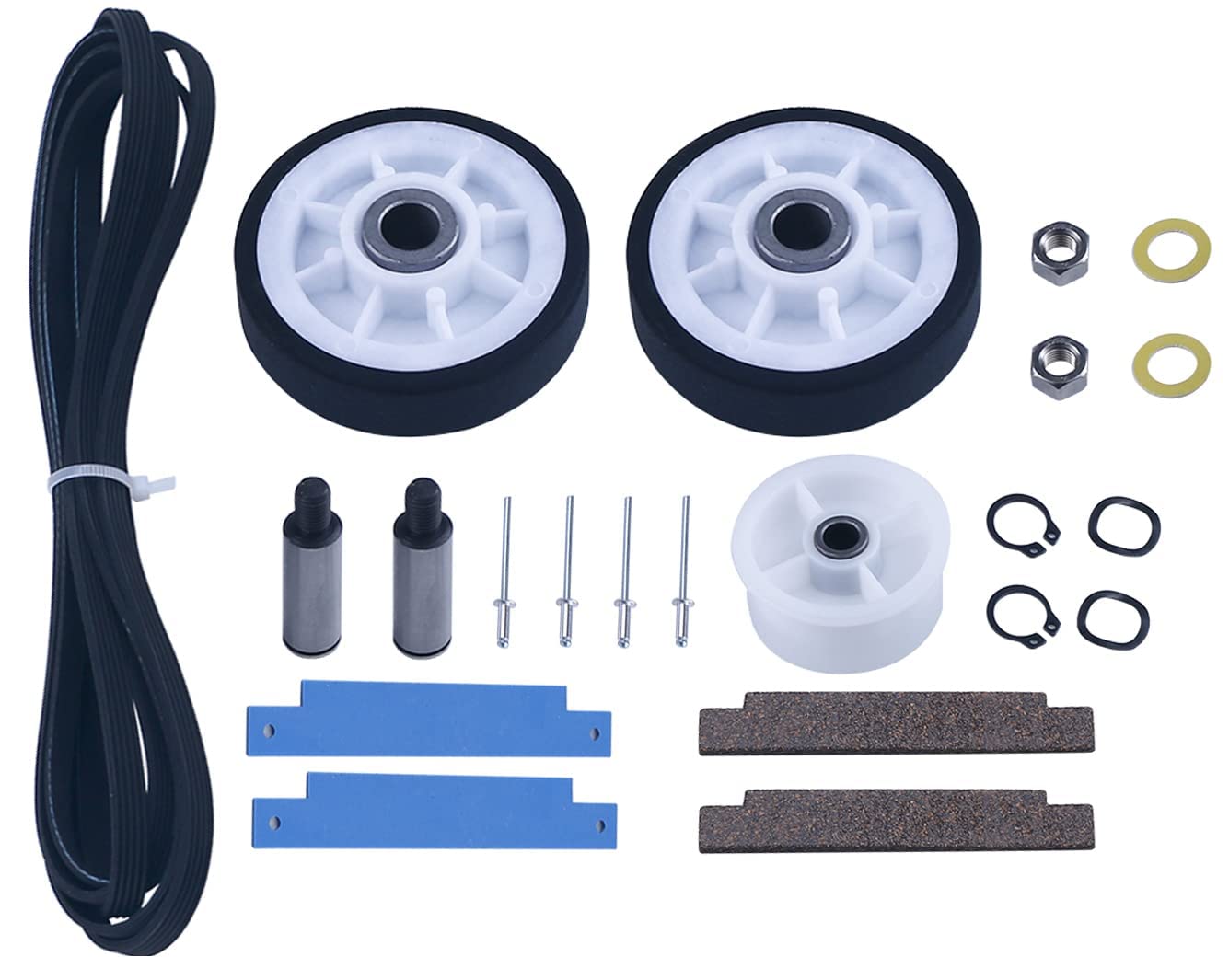 12001541 Dryer Roller repair Kit Fit for May-tag Atlantis Neptune dryer parts MDE7600AYW MDE9206AYW MDG4000BWW MDG5500AWW MDE4000AYW MDE6400AYW MDE5500AYW MDE7400AYW MDE3000AWW MDE2500AYW MDE3000AYW