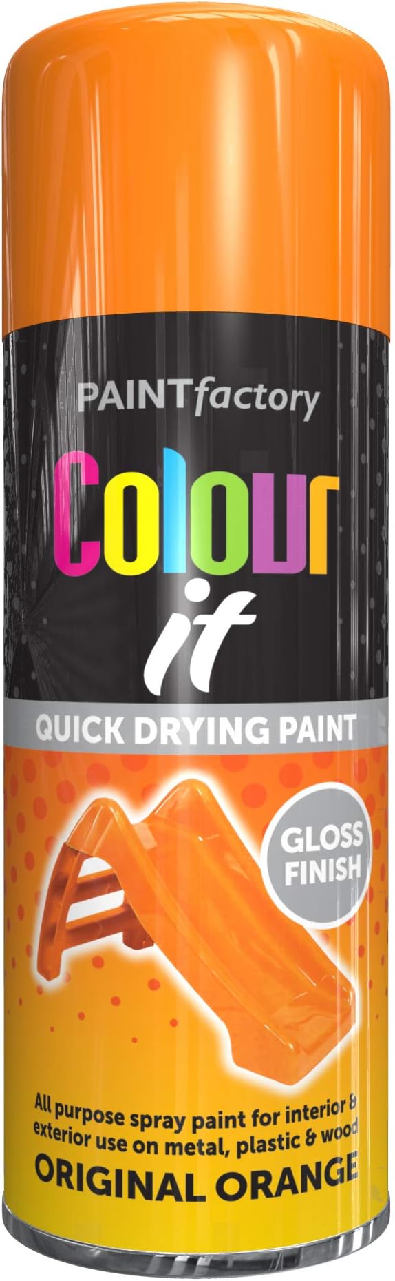 Orange Gloss 400ml Professional Satin Finish Spray Wood Color Paint