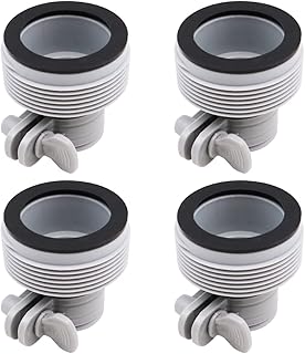 WANGCL Hose Conversion Adapters Kit to Upgrade Filter Pumps and Saltwater System 1.25" to 1.5" Type Hose Adapters for Intex Pool （4 Pack）