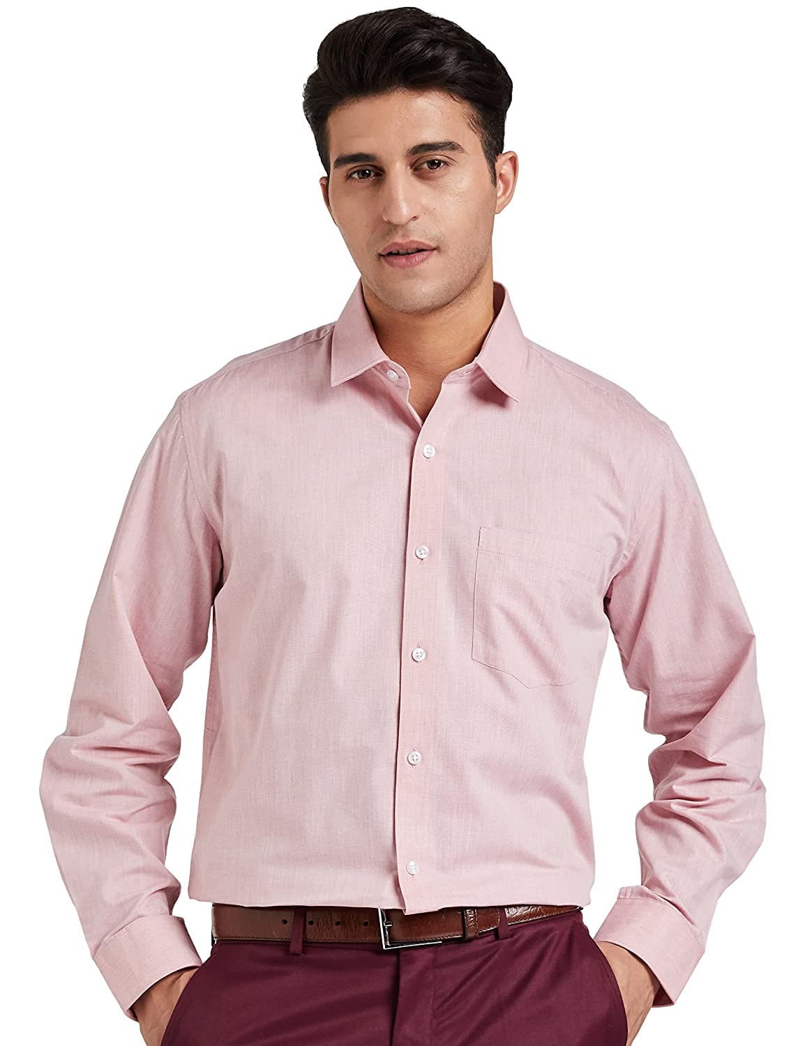 Vinod Men's Regular Fit Shirt (44, Red1)