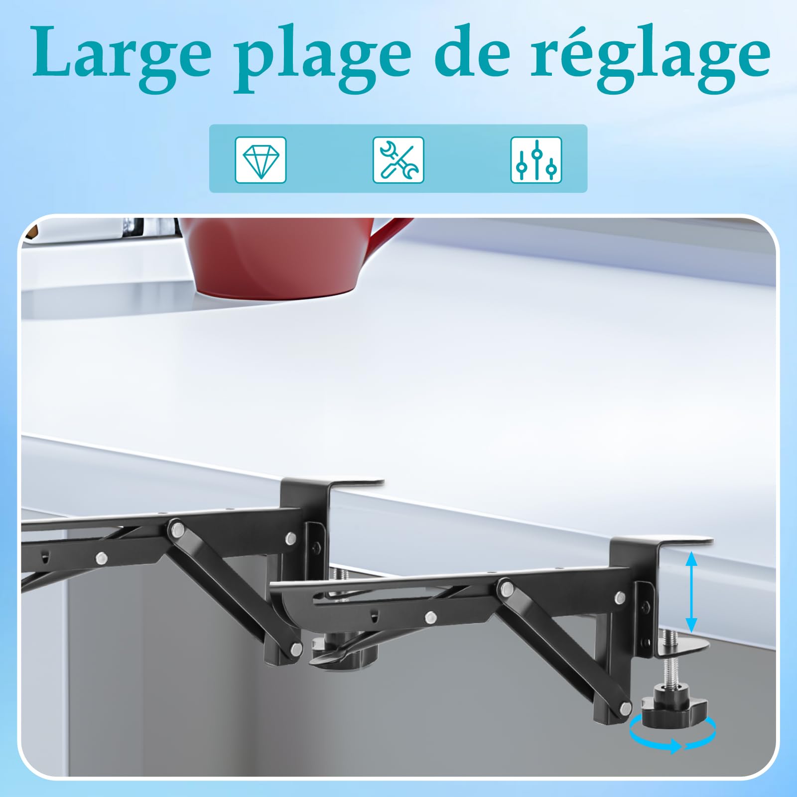 Ysislybin Support De Clavier, Support De Serrage Pour Plateau De