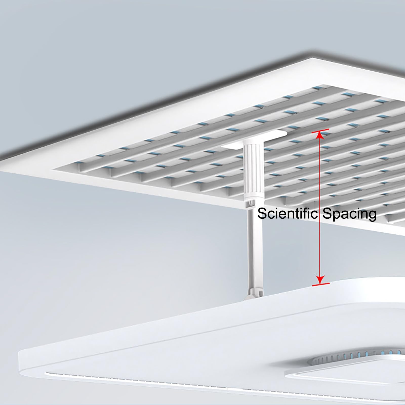 Deflettore quadrato per aria condizionata centrale, deflettore aria condizionata da soffitto, previene l'aria fredda di soffiare direttamente, facile da installare (60 x 60 cm)