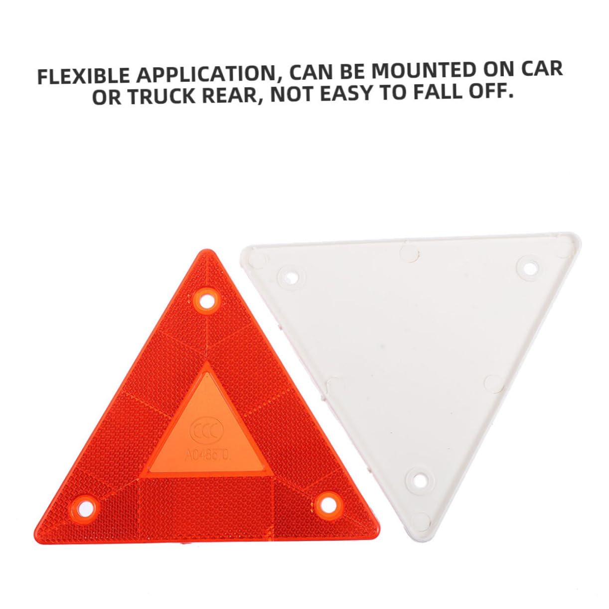 Lot De 6 Triangles De Signalisation Réfléchissants – Panneaux De Sécurité Pour Véhicules Lents, Remorques, Camions & Camping-cars – Visibilité Maximale Rouge