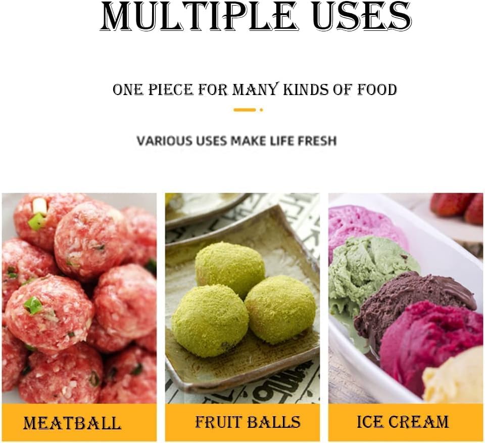 Homaxa Stainless Steel Meatball Clip Maker, Kitchen Ordinary Meatball Machine, Rice Balls, Fish Balls, Essential Tools for Home Kitchen | Pack 1 | Silver 2